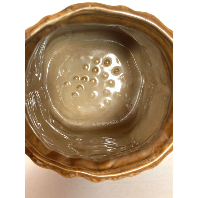 Mid 20th Century McCoy Burlap Sack Form Ceramic Planter Jardiniere Model 1629 For Sale - Image 9 of 11