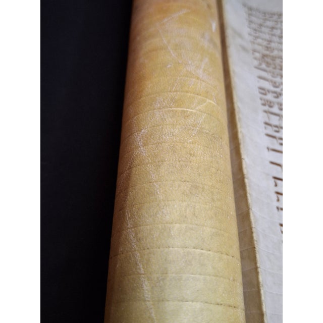Antique 19th C Megillat Esther Parchment Scroll Ashkenazi Script Wood Roller For Sale - Image 12 of 17