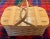 Sand 1980s Basketville Putney Vt Hand-Painted Picnic Basket For Sale - Image 8 of 8