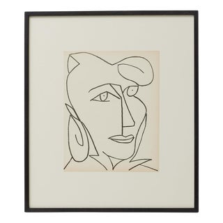 Françoise Gilot, Portrait of a Woman, 1951, Lithograph, Framed For Sale