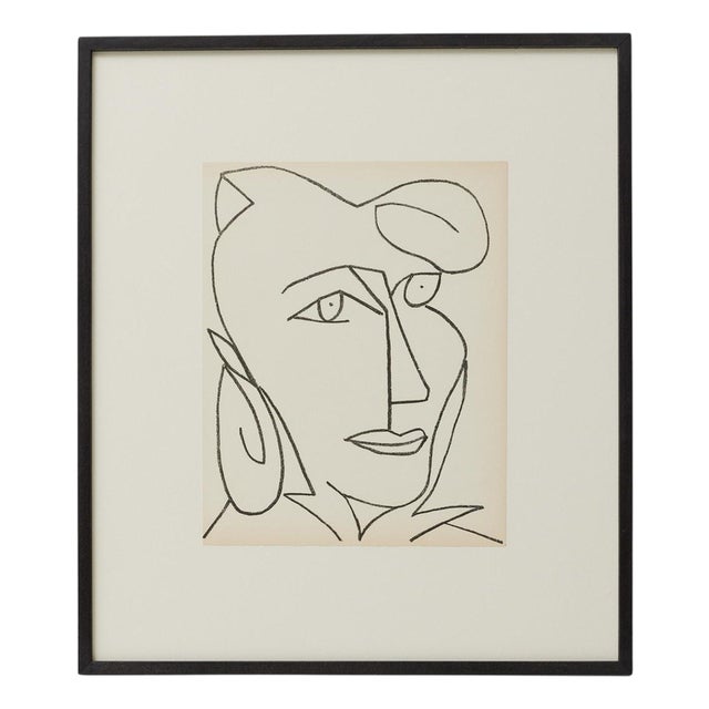 Françoise Gilot, Portrait of a Woman, 1951, Lithograph, Framed For Sale