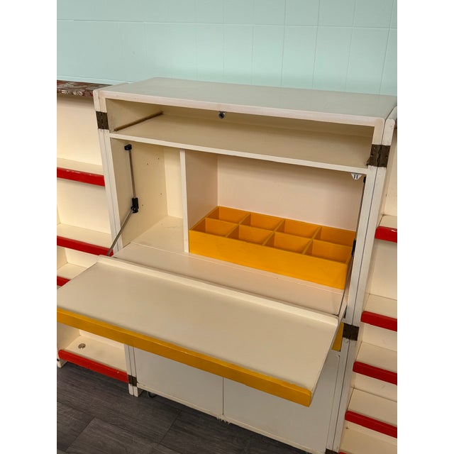 Vintage Italian Handcrafted Folding Bar Cabinet, 1960s For Sale - Image 11 of 18