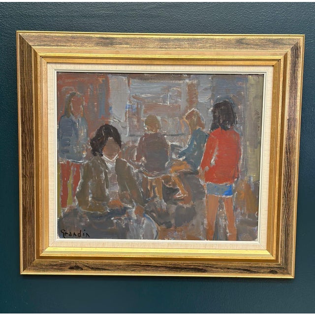 Svän Grandin, Gathering, 1960s, Oil on Canvas, Framed For Sale - Image 17 of 18