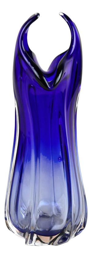 Mid-Century Modern Blue Murano Glass Vase, Italy, 1970