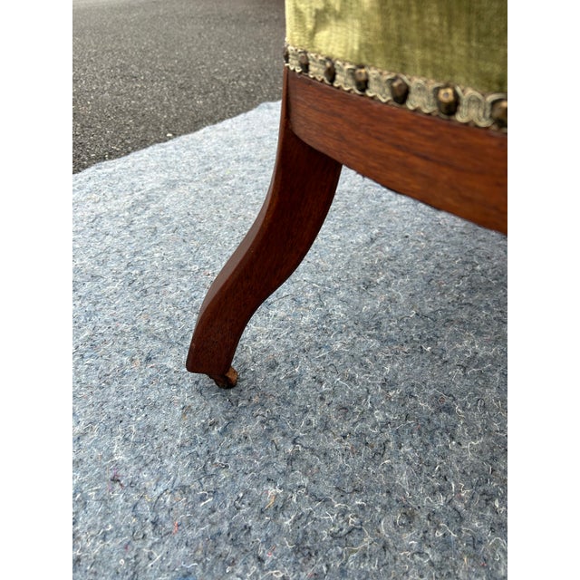 1800s Antique Victorian Eastlake Walnut/ Mah Parlor Settee Arm Chairs Set- 5 Pieces For Sale - Image 11 of 12