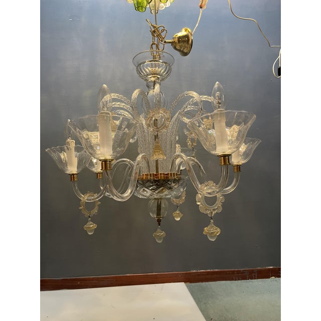 Venetian Murano Glass Chandeliers, 1970s, Set of 2 For Sale - Image 10 of 11