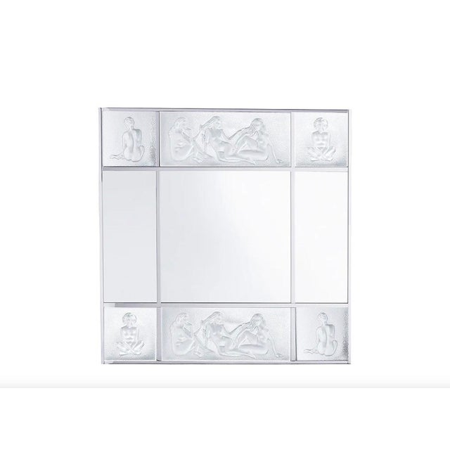 Vintage Mirror with Love Seats from Lalique, 1991 For Sale - Image 3 of 3