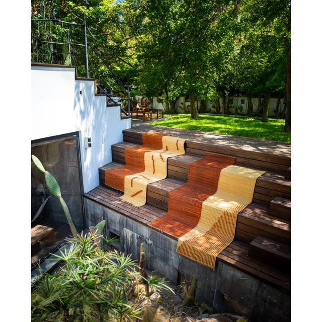 2020s Modern Hand Woven Rug 5' X 8' Orange For Sale - Image 9 of 15