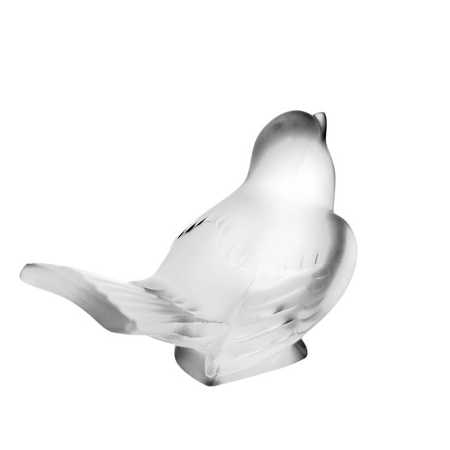 Lalique France Moineau Hardi & Fier Crystal Sparrow Pair, 5", C. 1945–1955 For Sale In San Francisco - Image 6 of 14