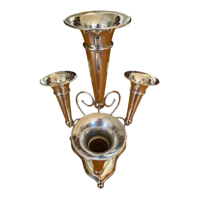 Antique Marples & Co Silver-Plate English Epergne Centerpiece For Sale
