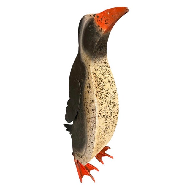 Mid-Century Modern Mid-Century Modern Painted Metal Penguin Garden Sculpture For Sale - Image 3 of 8