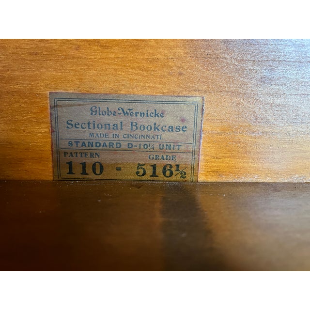 Matched Pair of Three Unit Globe Wernicke Solid Mahogany Bookcases For Sale - Image 11 of 11