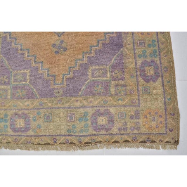 Floral Antique Wool Carpet For Sale - Image 4 of 10