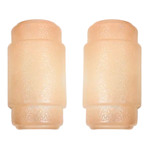 Pair of Art Deco Skyscraper Style Bakelite Sconces With Textured Design