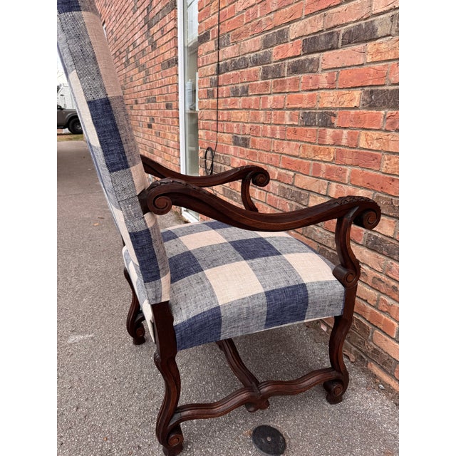 Newly Upholstered English Arm Chair For Sale - Image 10 of 13