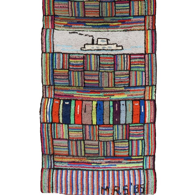 Late 20th Century American Hooked Runner - 2'5" x 18'9" For Sale - Image 17 of 18