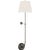 Visual Comfort Suzanne Kasler for Visual Comfort Signature Wyatt 39" Statement Sconce in Bronze with Linen Shade For Sale - Image 4 of 10
