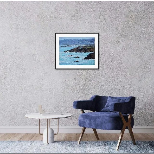 Textile Modern Impressionist Coastal Views — Oil Painting For Sale - Image 7 of 7