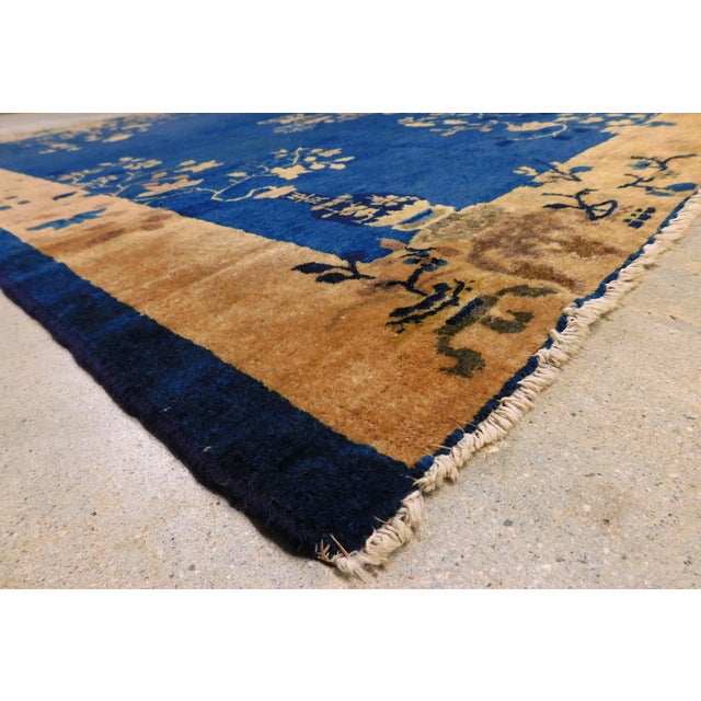 Handmade Antique Chinese Woolen Rug. 4'1"x 6'5" For Sale - Image 9 of 18