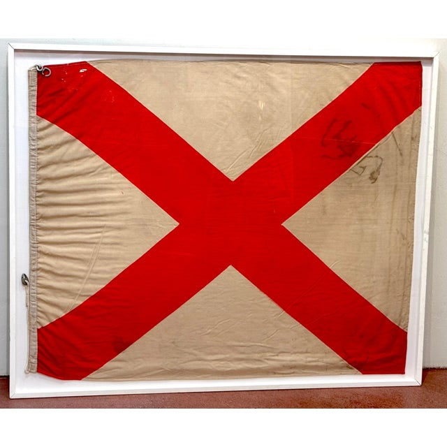 Early 20th Century Large Early Alabama State Flag, Cotton Bunting, 1895–1918 Spanish–American War For Sale - Image 5 of 18