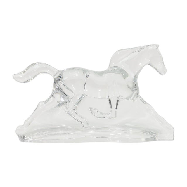 A beautifully sculpted example of modern French crystal design, the “Apollon Troika” Galloping Horse for Baccarat captures...