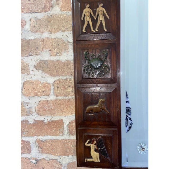 Mid-Century Modern Vintage Mid Century Zodiac Mirror For Sale - Image 3 of 8