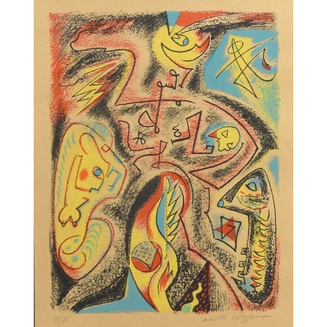 Abstract Composition - Original Lithograph by André Masson - 1970s 1970s For Sale - Image 3 of 3