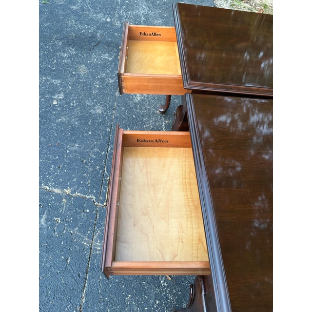Ethan Allen Georgian Court Queen Anne Side Tables, Set of 2 For Sale - Image 11 of 12