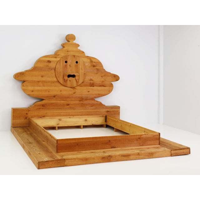 La Bocca Della Verita Double Bed by Mario Ceroli for Poltronova, Italy, 1972, in Very Good conditions. Designed 1970 to...