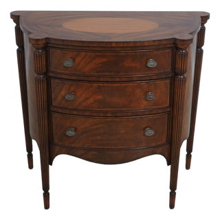 Maitland Smith Sheraton Style Mahogany 3 Drawer Commode For Sale