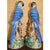 Vintage Chinese Blue Majolica Parrot Figurines - A Pair For Sale - Image 4 of 13