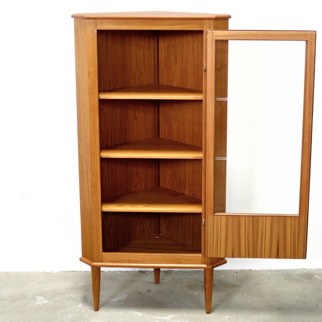 1950s Danish Teak Corner Cabinet For Sale - Image 4 of 8