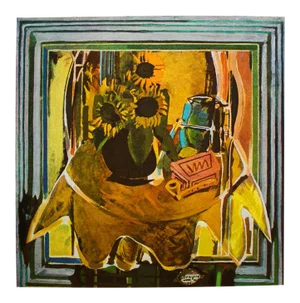 1940s After Georges Braque "Sunflowers", First Edition Period Cubist Swiss Offset Lithograph