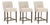 Four Hands "Aria" Upholstered Bar Stools, 3 For Sale