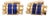 Vintage Lapis Lazuli 14k Gold Nugget Textured Cufflinks, Pair For Sale
