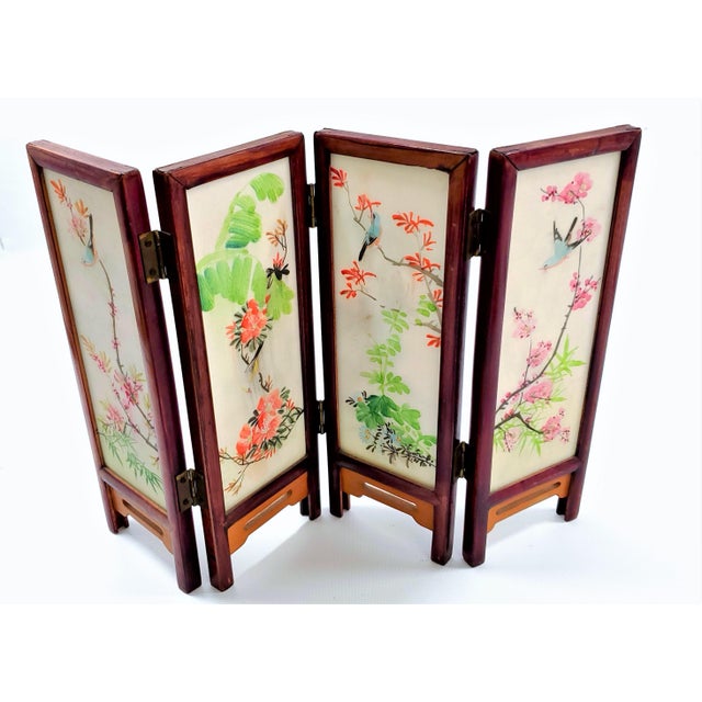 Chinese Mid 20th Century Mini Chinese Marble Folding Screen For Sale - Image 3 of 16
