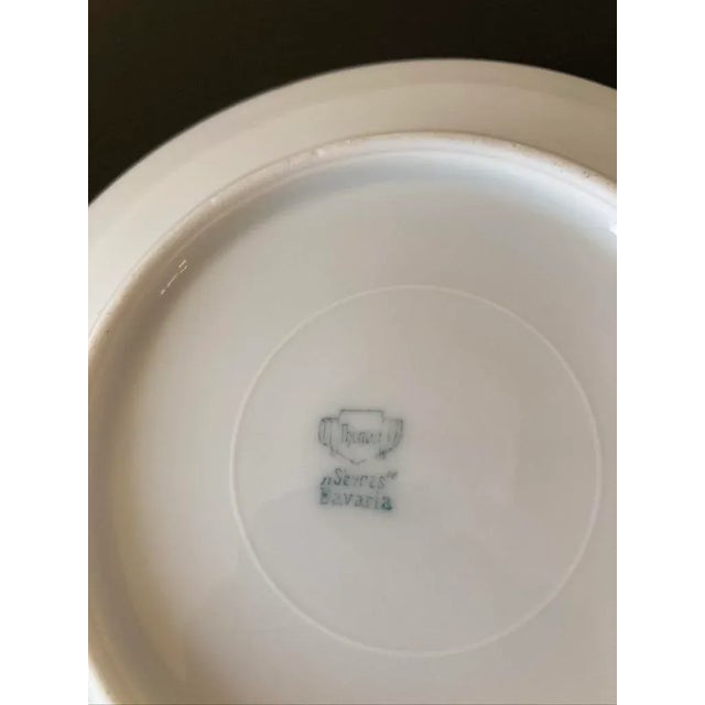 Antique German Porcelain Daisies Design Gold Rim Dish or Plate by Thomas Sevres Bavaria For Sale - Image 11 of 12