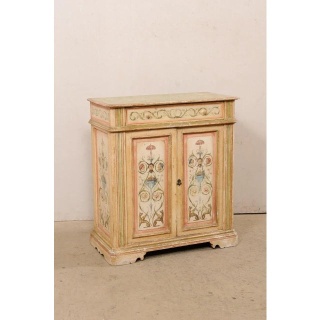 Italian 18th Century Italian Orig. Hand-Painted Cabinet For Sale - Image 3 of 11