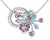 Add elegance and color to your collection with this exquisite 18K white gold necklace , featuring 12 brilliant round...