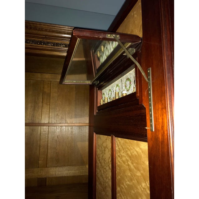 Wood Early 20th Century Exquisite Neo-Gothic/Renaissance Revival Antique Armoire - A Rare Find For Sale - Image 7 of 18