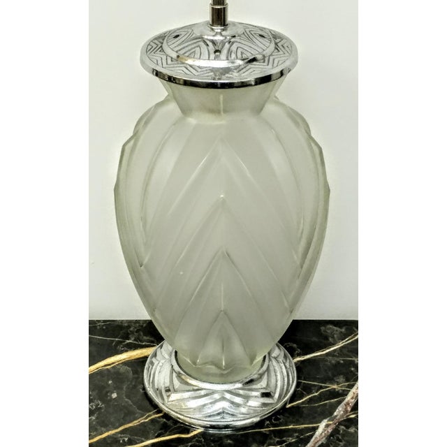 Art Deco French Art Deco Table Lamp by Sabino For Sale - Image 3 of 7