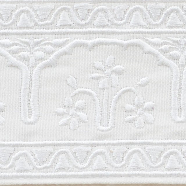 This extraordinary cotton tape features delicate embroidery that was inspired by the intricate patterning on an antique...