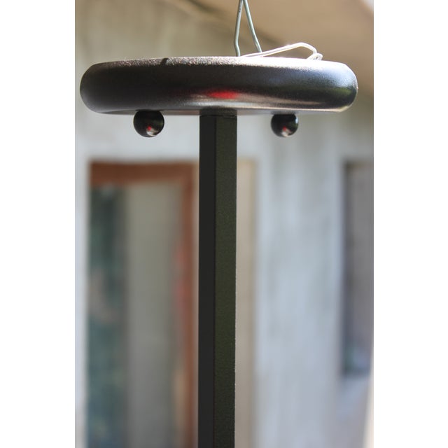 Italian Suspension Lamp in Wrought Iron and Colored Glass by Daniela Puppa, 1970s For Sale - Image 13 of 17