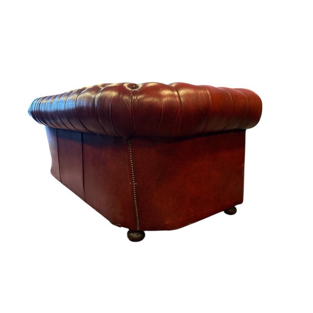 Vintage Chesterfield Leather Sofa For Sale - Image 5 of 6