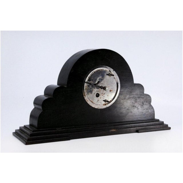 Table Regulator Clock with Silver Applications For Sale - Image 4 of 7