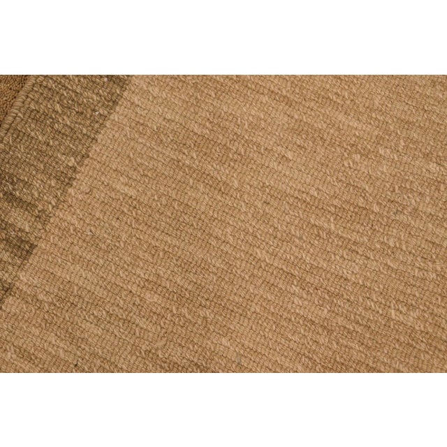 Green 1980s Nepalese Alise Tan/Green Wool Rug - 6'2'' X 9'1'' For Sale - Image 8 of 10