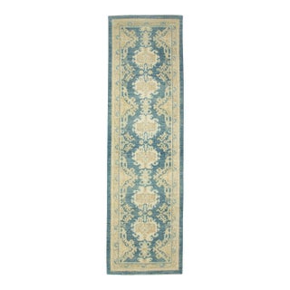 Turkish Oushak Runner Rug 2'11" x 10'1" #17608 For Sale