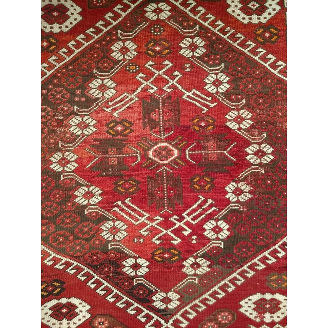 19th Century Turkish Bergama Village Rug, Handwoven Wool, Antique For Sale - Image 4 of 7
