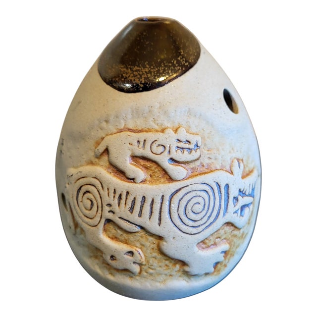 Asian Ceramic Ocarina Flute For Sale