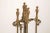 Vintage Brass American Art Nouveau Style Fireplace Tools Set For Sale In Palm Springs - Image 6 of 13